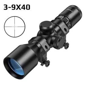 3-9x40 Compact Rifle Scope Hunting Riflescope Optical Scope 11/20mm Rail - Picture 1 of 10