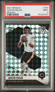 Justin Fields 2021 Mosaic Prizm Rookie RC PSA 9 #304 Bears NFL - Picture 1 of 2