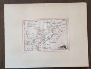 CARTE GEOGRAPHIQUE ANCIENNE: Département des HAUTES ALPES en 1830 (authentique) - Imagen 1 de 1