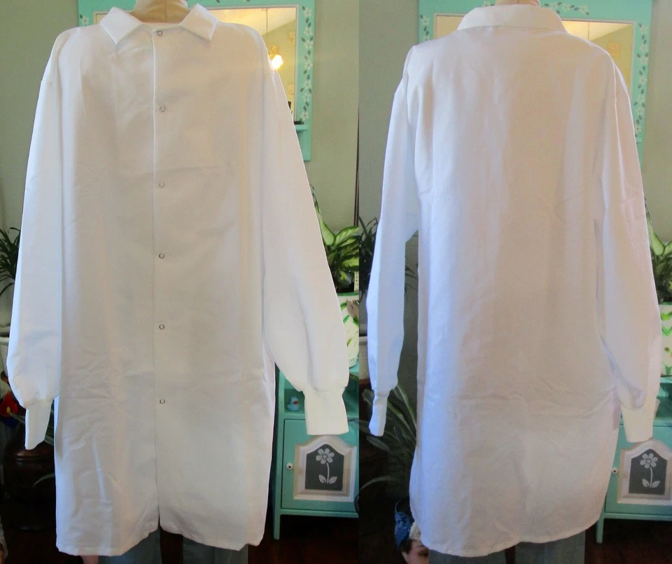 Best Medical Unisex Lab Coat L/S With Knit Cuffs 42" Length White Size 2X - Image 1 of 4