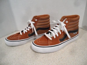 VANS Sk8-Hi Pro Classics Sneakers Mens 8 Brown Canvas Suede Skate Ultracush - Picture 1 of 15