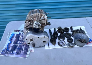 Vintage Greeves Motorcycle Engine Case Lot w/ Gearbox Transmission Challenger - Picture 1 of 14