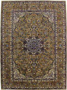 One-of-a-Kind Vintage Handmade Oriental Rug Classic Floral Wool Carpet 9X13 ft - Picture 1 of 21