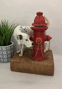 Decanter whisky porcellana vintage 1982 pompiere dalmata e idrante antincendio usato in ottime condizioni - Foto 1 di 10
