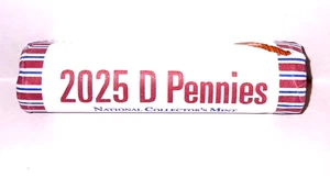 Centavo Lincoln Shield 2025 D 1 rollo bancario sellado 50 monedas OBW BU sin circular - Imagen 1 de 2