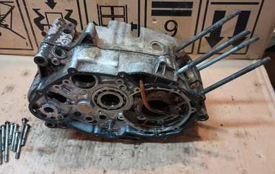 1970-1973 Suzuki TC90 crankcase bottom end engine right left case set block - Image 1 of 4