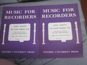 JOHN ADSON TWO COURTLY MASQUING AYRES FOR 5 RECORDERS OXFORD UNIVERSITY PRESS - Picture 1 of 3