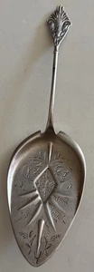 Antique Victorian Sterling Coin Silver 10.25” Pie Server Indian Chief Aesthetic - Picture 1 of 14