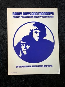 Partituras Rainy Days and Mondays Paul Williams, Roger Nichols, Carpenters 1971 - Imagen 1 de 2