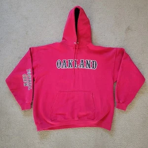 Vintage 90s Hells Angels Oakland Sweatshirt Hoodie XL Hanes Ultimate Cotton - Picture 1 of 8