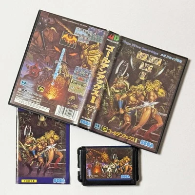 Mega Drive Golden Ax 2  MD Golden Ax II W/Box Instruction Japan Region - Image 1 of 4