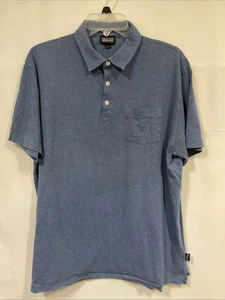 Camisa Polo Patagonia Algodón Orgánico Azul Para Hombre XL Manga Corta Bolsillo - Imagen 1 de 5