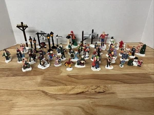 Vintage Christmas Miniature Figures Lot 50 Plus Pieces - Picture 1 of 13