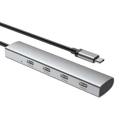 4 Port USB-C 3.2 (Gen 2) 10Gbps Hub  Silver (Type C to 4 x Type C) - Image 1 of 2