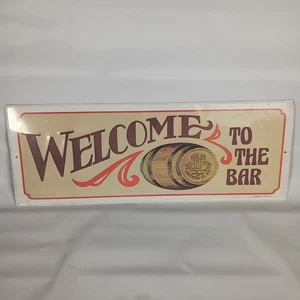 Vintage 1974 Welcome To The Bar Schild Blech Metall Old Ripy Sour Mash Anderson Co KY - Bild 1 von 9
