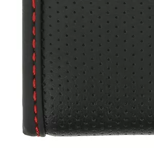 Copri volante Sumex Comfort Grip traspirante in pelle nera con punto rosso - Foto 1 di 5