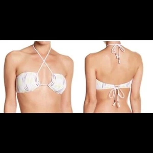 Eberjey NWT Womens Swimwear Dream Catcher Cora Bikini Top Size S Padded Ties New - Picture 1 of 9