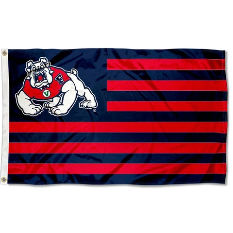 Fresno State University Bulldogs Stars and Stripes Nation USA Flag Cover