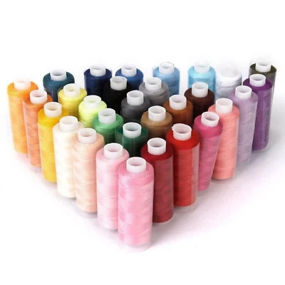 30 Spools Color Quality Sewing All Purpose Strong Cotton Thread Reel 250 Yards - Image 1 of 2