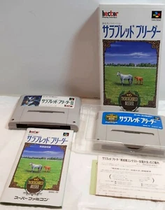 Thoroughbred Breeder 1 2 Lot of 2 Nintendo Super Famicom With Box Instruction - Picture 1 of 12
