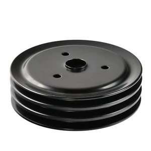 Triple Groove Steel Short Water Pump Crankshaft Pulley For SBC Chevy 283 327 350 - Picture 1 of 8