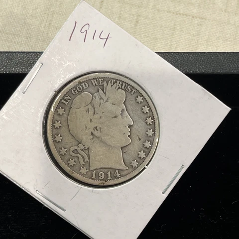 1914-P BARBER HALF DOLLAR BETTER DATE LOW MINTAGE Cover