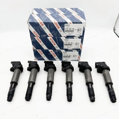 Bobinas de encendido Bosch 0221504100 6 piezas para BMW 550 545 650 745 750i X5 UF522 UF515 Foto 1 de 4