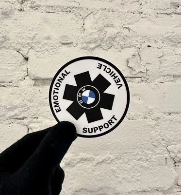 Calcomanía de vehículo de apoyo emocional BMW, adhesivo trasero, pegatina de vinilo para automóvil Foto 1 de 3