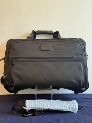 TUMI Alpha Bravo Framed Soft Duffel/Travel Bag Weekender Carry On Solid Black - Image 1 of 4