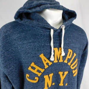 Champion NY Hombres Azul Sudadera con Capucha Pullover Sudadera De Colección Estilo Marca Talla XL - Imagen 1 de 12
