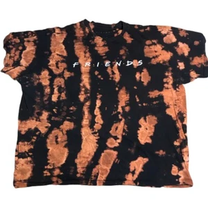 Friends Mens XXL T Shirt TV Series Central Perk Promo Black Acid Wash 26x27 Boxy - Picture 1 of 5