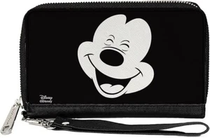Buckle-Down Women's PU Zip Around Wallet Rectangle-Mickey Mouse, 7.5"x4.5" - Picture 1 of 2