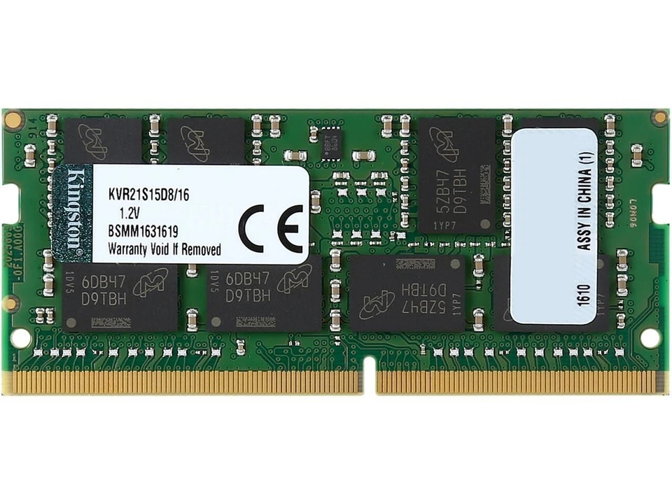 Kingston 32GB KVR21S1508/16 16GBX2 CL15 260-Pin ECC SODIMM - Image 1 of 1