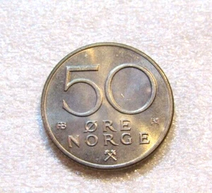 Münze Norwegen 50 Erz 1974 unz - Bild 1 von 5