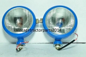NEW 2000 2600 3000 3600 3610 4000 5000 7000 FORD TRACTOR 12V BLUE HEADLIGHTS - Picture 1 of 3
