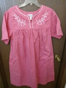 National Liege/Nachthemd ~ Kurzarm ~ Stickerei ~ Größe 1X ~ Neu - Bild 1 von 5