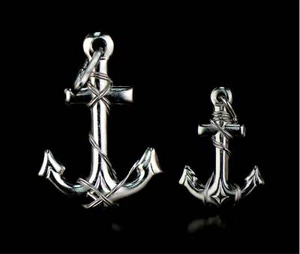 Sterling Silver Anchor Pendant 925 - Picture 1 of 3