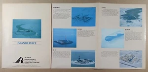 Pubblicità AIC Alaska Int'l Construction Beaufort Sea Gravel Islands 1984 stampa d'epoca - Foto 1 di 2