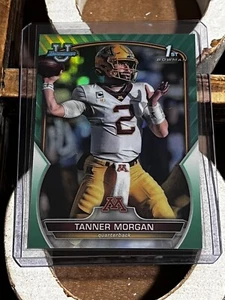 2022 Bowman University Chrome Base Green #11 Tanner Morgan /99 - Minnesota - Picture 1 of 2