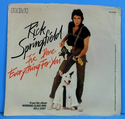 RICK SPRINGFIELD I'VE DONE EVERYTHING FOR YOU 7" 1981 GREAT CONDITION VG+/VG+!!B - Image 1 of 4