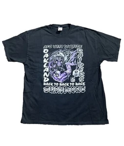 VTG Y2K NFL Oakland Raiders Shirt AFC West ThreePeat Skeleton Player Flag HTF XL - Picture 1 of 5