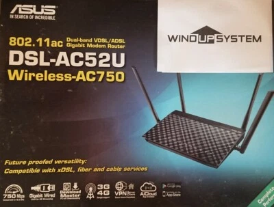 Modem Router Asus Compatibile Fibra segnale fino a 1Gbps - antenne direzionabili - Image 1 of 4