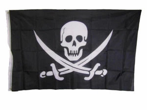3x5 Jolly Roger Pirate Calico Jack Rackham Flag 3'x5' Banner Brass Grommets 100D - Picture 1 of 4