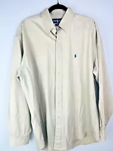 Camisa Ralph Lauren BLAKE Para Hombres Vintage Tostada Para Hombre Talla Grande Azul PONY - Imagen 1 de 6
