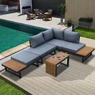 Five Piece Patio Sectional Sofa Set Outdoor Couch