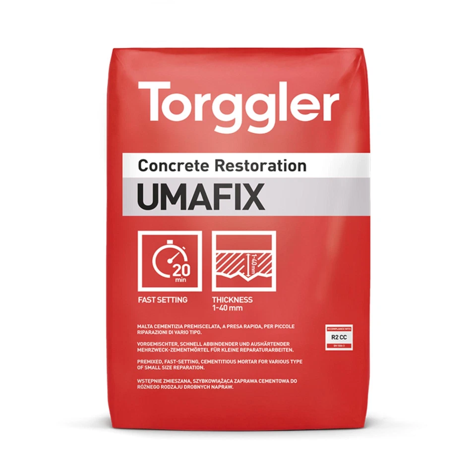 Malta Cementizia Umafix Torggler Premiscelata Presa Rapida Molto Resistente 25kg