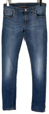 NUDIE Tight Long John Starlight Blue Jeans Men's W28/L32 Slim Faded Whiskers