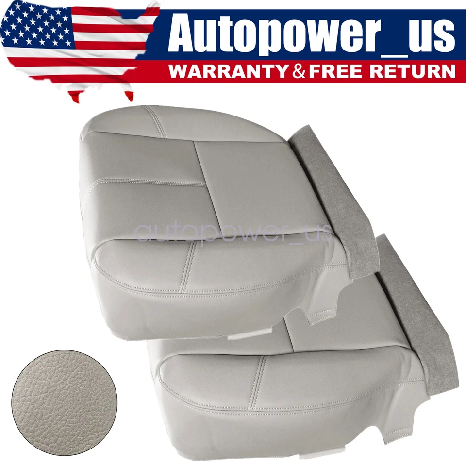 Cubierta de asiento de cuero gris para conductor y pasajero Chevy Suburban 2007-2014 Foto 1 de 4