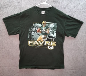 Vintage Green Bay Packers Shirt Adult Large Green Brett Favre NFL Football Y2K - Picture 1 of 8