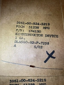 DISPOSITIVO SEMICONDUCTOR, LOTE ANTIGUO DE LOTE ANTIGUO DE DIODO - NSN 5961-00-824-5219 - Imagen 1 de 3